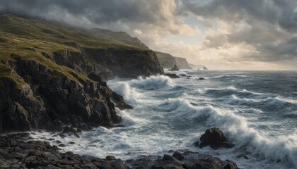 Traumhafte cinematische irische Landschaft 