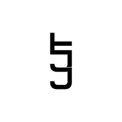 tjj initial letter monogram logo design