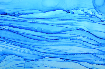 art background of streaks with layers in light blue color