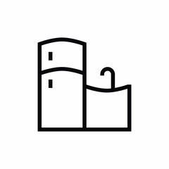 fridge sink kitchen furniture icon
