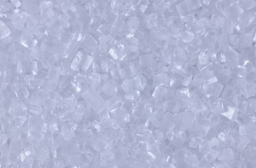 White cane sugar (granulated sucrose) crystals