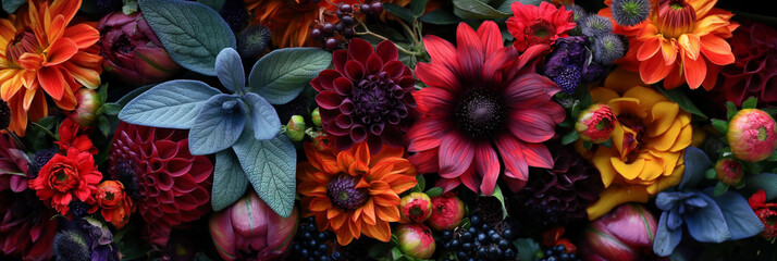 red and yellow flowers