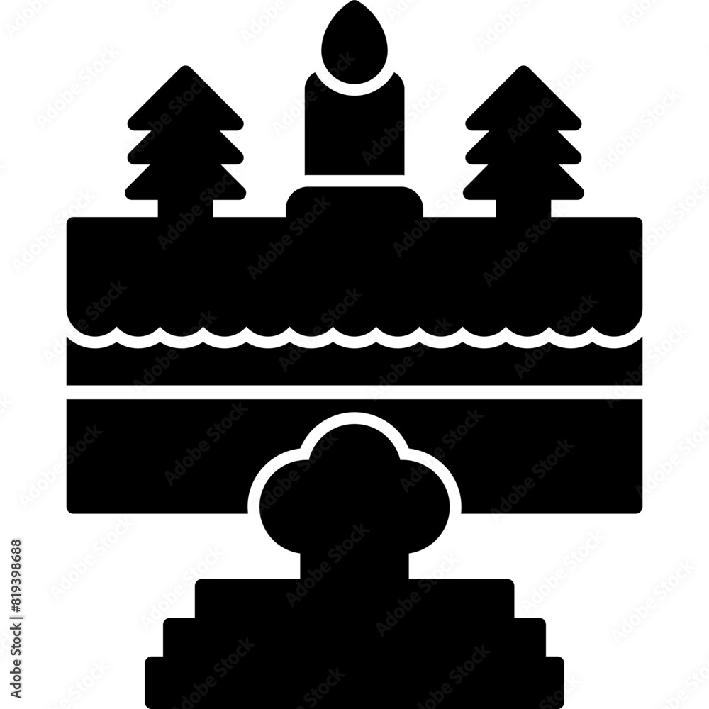 Wall mural Cake Icon