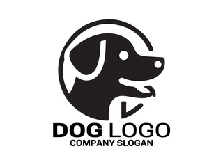 Dog Head Logo Design Icon Symbol Vector Template