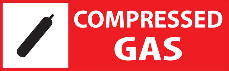 Compressed gass sign vector notice.eps