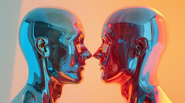 colorful photorealistic full body melting bodies in fourth dimension photo