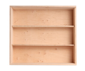 Empty wooden wine box isolated on white
