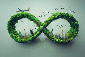 ecology concept illustration design infinity
