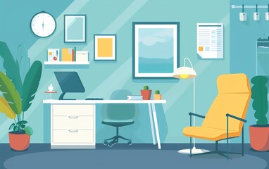 health flat design front view therapy theme animation Complementary Color Scheme