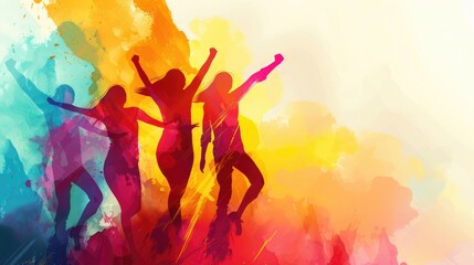 Women day background poster banner symbolizing strength, team work and determination, concept of women empowerment