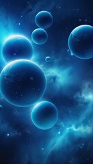 Fototapeta premium blue planet with space