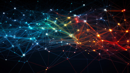 Data flowing along the lines.