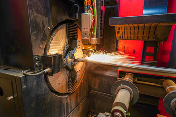 Laser cutting equipment is running on a modern unmanned production line in North China