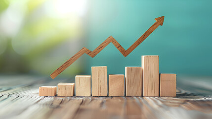 A growth chart ascending steadily, indicating the financial stability insurance can provide
