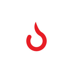 fire logo, simple logo symbol vector