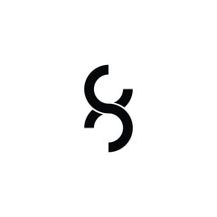 letter X and S simple logo symbol vector