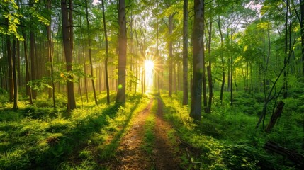 beautiful green forest