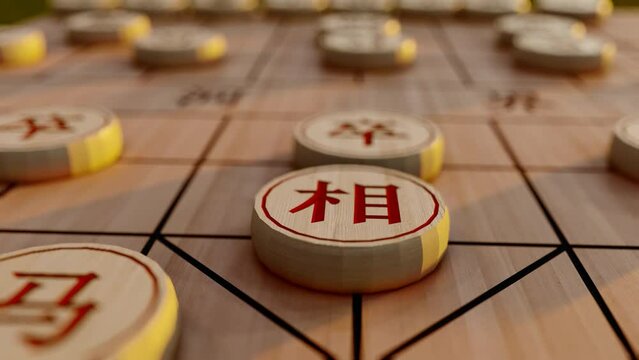 Chinese chess board confrontation pattern