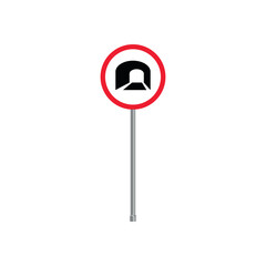 Tunnel Ahead Traffic Sign Vector