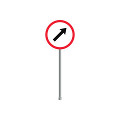 Turn Right Ahead Traffic Sign