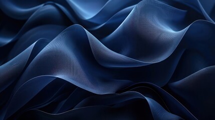 Obraz premium Stylized Ripples in Deep Blue Water or Fabric Texture