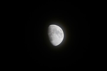 Close-up of moon against black background