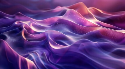 Obraz premium Abstract Art Wallpaper, Purple Swirls and Stars