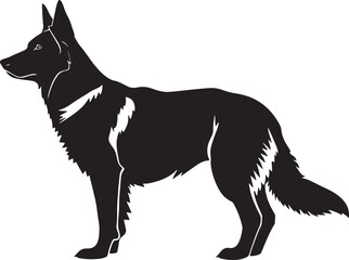 German Shepherd silhouette Vector