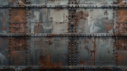 Metal industrial surface wall construction