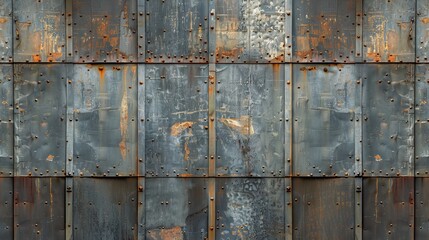Metal industrial surface wall construction