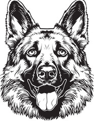 German Shepherd silhouette Vector