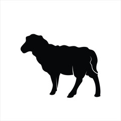 sheep shadow vector illustration for your various design needs