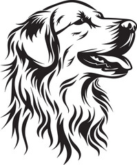 golden retriever silhouette vector 