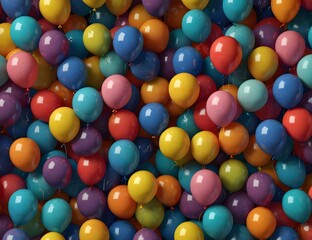 Multicolored figures from balloons as background and texture
