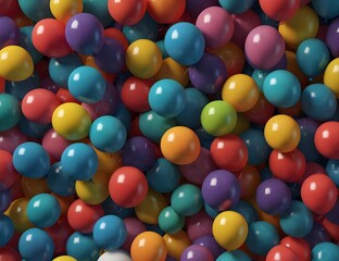 Multicolored figures from balloons as background and texture