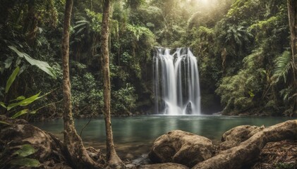 Fototapeta premium verborgener Wasserfall 
