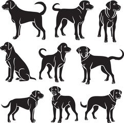 Labrador Retriever silhouette vector 