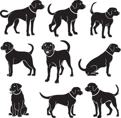 Labrador Retriever silhouette vector 