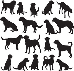 Labrador Retriever silhouette vector 