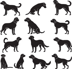Labrador Retriever silhouette vector 