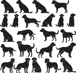 Labrador Retriever silhouette vector 