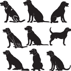 Labrador Retriever silhouette vector 