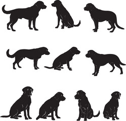 Labrador Retriever silhouette vector 