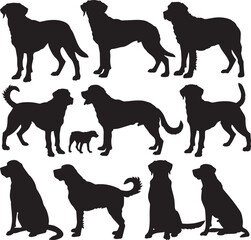 Labrador Retriever silhouette vector 