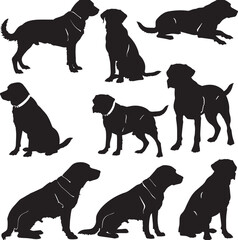 Labrador Retriever silhouette vector 