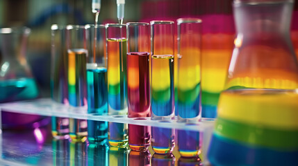 Colorful LGBTQ+ Laboratory in Pride Month, June