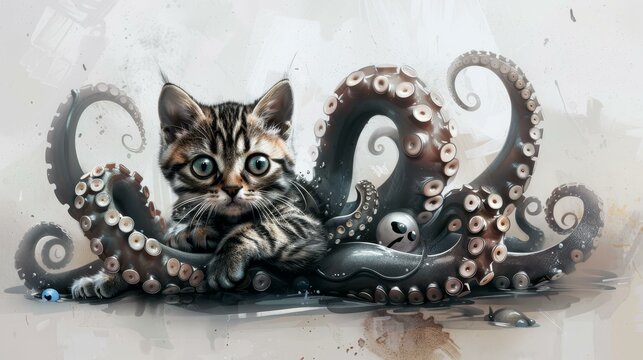 Octocat hybrid with the ability to bend reality in mysterious ways.