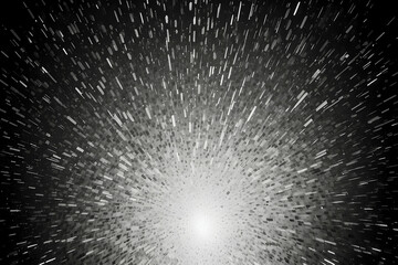 Obraz premium Long exposure photography captures the hypnotic concentric circles of star trails around a central bright point in the night sky