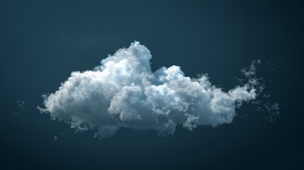 A sentient cloud morphs shapes while drifting across the sky.