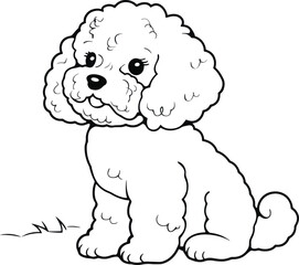 poodle silhouette vector 